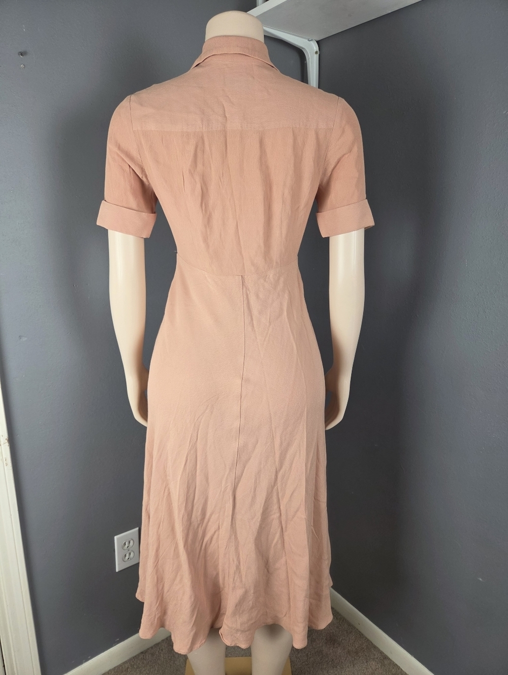 J. Crew Pink Buttoned Shirt Dress - Picture 3 of 12